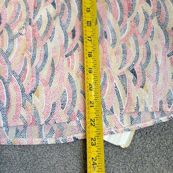 🌷 sales* Vintage Tie Neck Bow Top Paisley Size Medium Waves Retro Rare Career - Picture 16 of 16